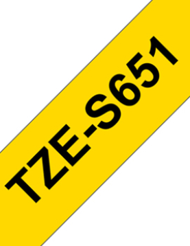 Fita Laminada SuperAdesiva 24mmx8mts Amarelo/Preto