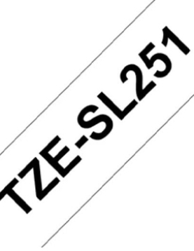 Fita Autolaminada 24mmx8mts Branco/Preto