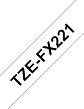 Fita Laminada Flexivel 09mmx8mts Branco/Preto