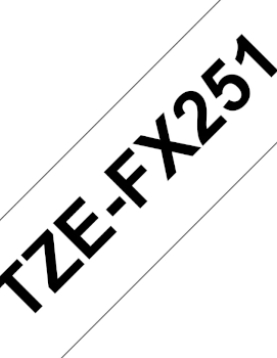 Fita Laminada Flexivel 24mmx8mts Branco/Preto