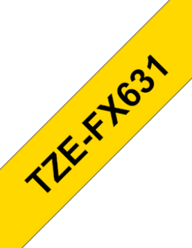 Fita Laminada Flexivel 12mmx8mts Amarelo/Preto