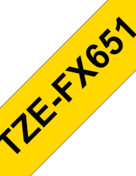 Fita Laminada Flexivel 24mmx8mts Amarelo/Preto