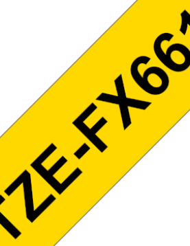 Fita Laminada Flexivel 36mmx8mts Amarelo/Preto