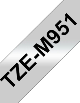 Fita Laminada 24mmx8mts PrateadoMate/Preto Metálica