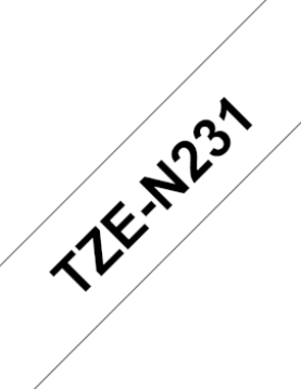 Fita Não Laminada 12mmx8mts Branco/Preto
