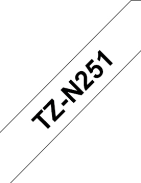 Fita Não Laminada 24mmx8mts Branco/Preto