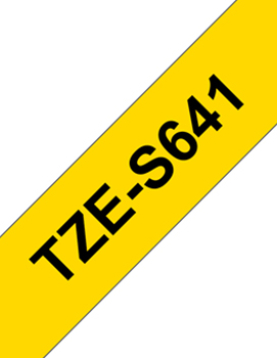 Fita Laminada SuperAdesiva 18mmx8mts Amarelo/Preto
