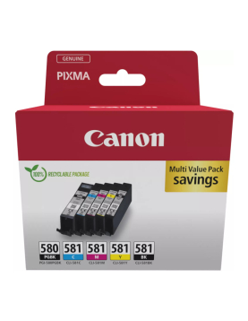 Pack 5x Tinteiros Canon 580/581 4 Cores 2078C007