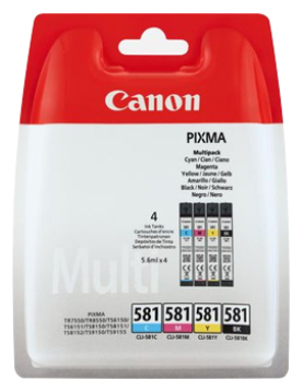 Pack Tinteiros Canon 581 4 Cores 2103C004 5,6ml
