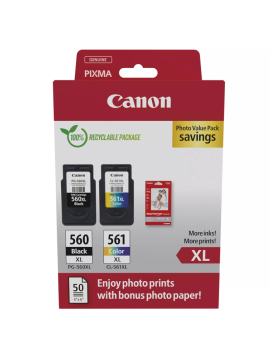 Pack Tinteiros Canon 560XL/561XL Preto/Color 3712C008