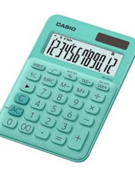 Calculadora Secretária Casio MS20UCGN Verde Claro 12 Dígitos