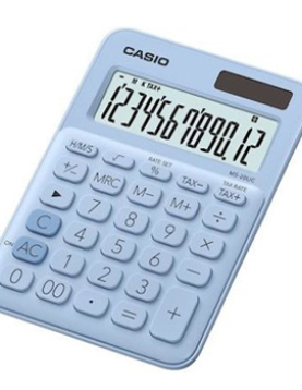 Calculadora Secretária Casio MS20UCLB Azul Claro 12 Dígitos