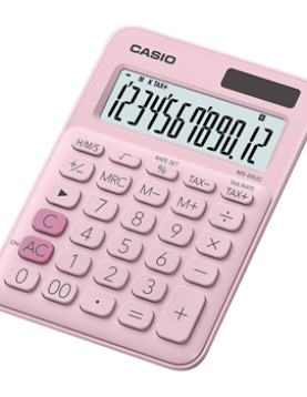 Calculadora Secretária Casio MS20UCPK Rosa 12 Dígitos