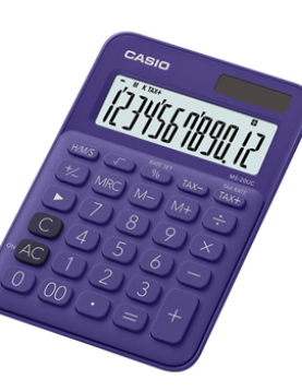Calculadora Secretária Casio MS20UCPL Roxo 12 Dígitos