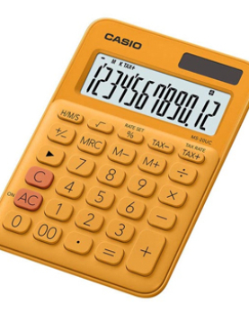 Calculadora Secretária Casio MS20UCRG Laranja 12 Dígitos