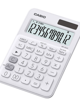 Calculadora Secretária Casio MS20UCWE Branco 12 Dígitos