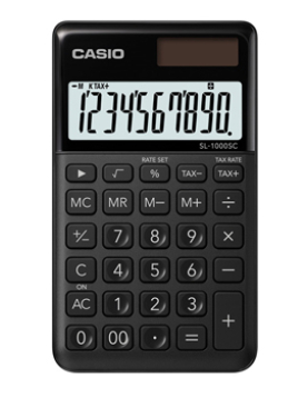 Calculadora de Bolso Casio SL1000SCBK Preto 10 Digitos