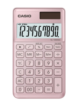 Calculadora de Bolso Casio SL1000SCPK Rosa Claro 10 Digitos