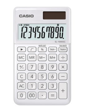 Calculadora de Bolso Casio SL1000SCWE Branco 10 Digitos