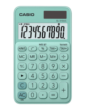 Calculadora de Bolso Casio SL310UCGN Verde Claro 10 Digitos