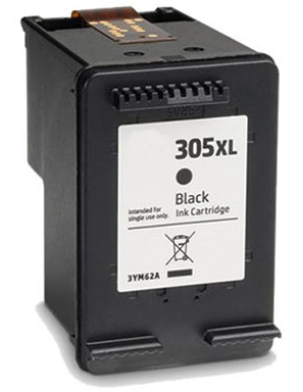 Tinteiro Compatível HP 305XL Preto 3YM62A 650 Pág.
