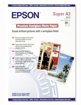 Papel 251gr A3+ Epson Fotografico Semi-Brilhante 20Fls