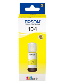 Tinteiro Epson 104 Amarelo C13T00P440 70ml 7500 Pág.