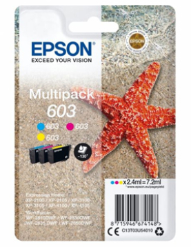 Pack Tinteiros Epson 603 3 Cores C13T03U54010 2,4ml