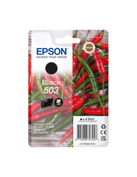Tinteiro Epson 503 Preto C13T09Q14010 4,6ml 210 Pág.