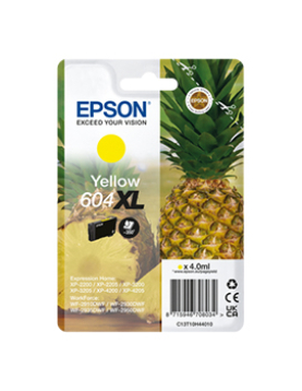 Tinteiro Epson 604XL Amarelo C13T10H44010 4ml 350 Pág.