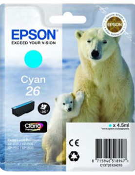 Tinteiro Epson 26 Azul C13T26124010 4,5ml
