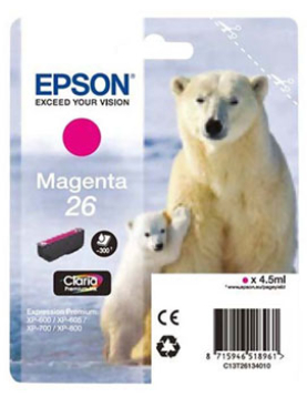 Tinteiro Epson 26 Magenta C13T26134010 4,5ml