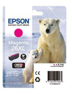 Tinteiro Epson 26XL Magenta C13T26334010 9,7ml