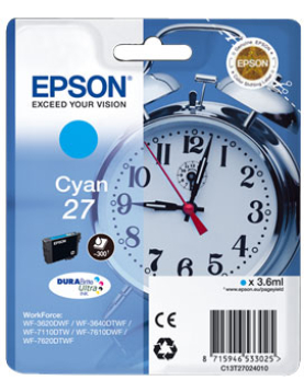 Tinteiro Epson 27 Azul C13T27024010 3,6ml