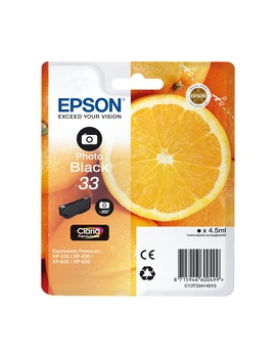 Tinteiro Epson 33 Preto Foto C13T33414010 4,5ml 200 Pág.
