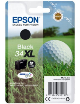 Tinteiro Epson 34XL Preto C13T34714010 16,3ml 1100 Pág.