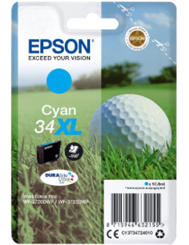 Tinteiro Epson 34XL Azul C13T34724010 10,8ml 950 Pág.