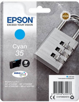 Tinteiro Epson 35 Azul C13T35824010 9,1ml 650 Pág.