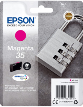 Tinteiro Epson 35 Magenta C13T35834010 9,1ml 650 Pág.