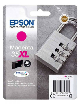 Tinteiro Epson 35XL Magenta C13T35934010 20,3ml 1900 Pág.