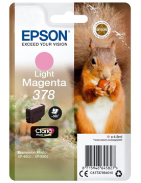 Tinteiro Epson 378 Magenta Claro C13T37864010 4,8ml
