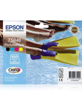 Tinteiro Epson T5846 4 Cores C13T584640 39,1ml + 150 Folhas