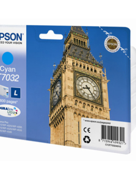 Tinteiro Epson T7032 Azul C13T70324010 9,6ml 800 Pág.