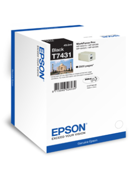 Tinteiro Epson T7431 Preto C13T74314010 49ml 2500 Pág.