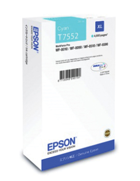 Tinteiro Epson T7552 Azul C13T755240 39ml 4000 Pág.