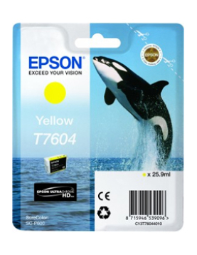 Tinteiro Epson T7604 Amarelo C13T76044010 25,9ml