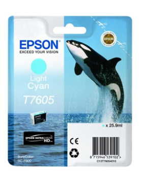 Tinteiro Epson T7605 Azul Claro C13T76054010 25,9ml