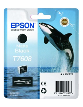 Tinteiro Epson T7608 Preto Matte C13T76084010 25,9ml