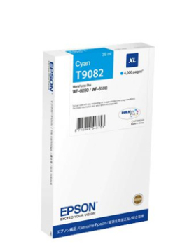 Tinteiro Epson T9082 Azul C13T908240 39ml 4000 Pág.