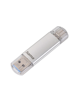 Pen Drive 32GB USB-C 3.1 + USB-A 3.0 Hama C-Laeta Prata